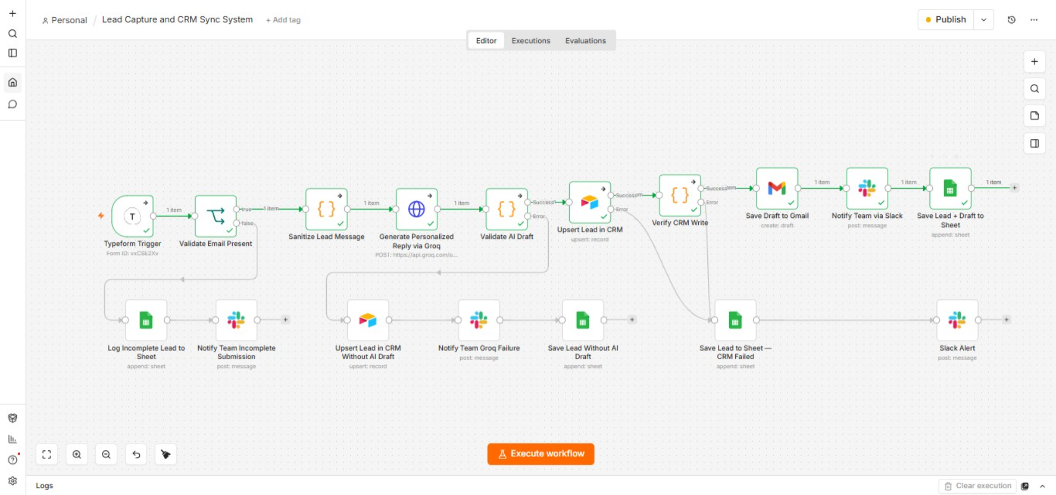Lead Capture n8n Workflow