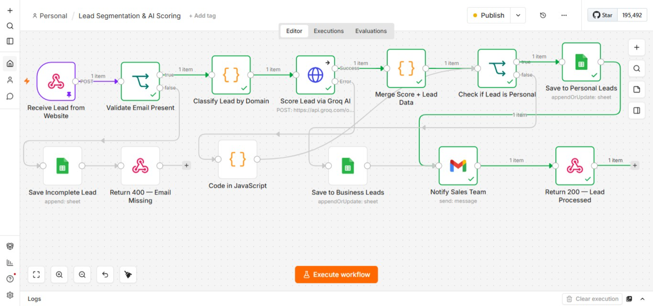 Lead Segmentation n8n Workflow